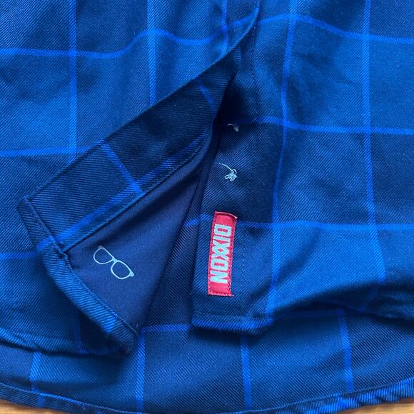 DIXXON Limited Edition Form and Function Snap On Blue Plaid Flannel Button Down - Picture 6 of 6